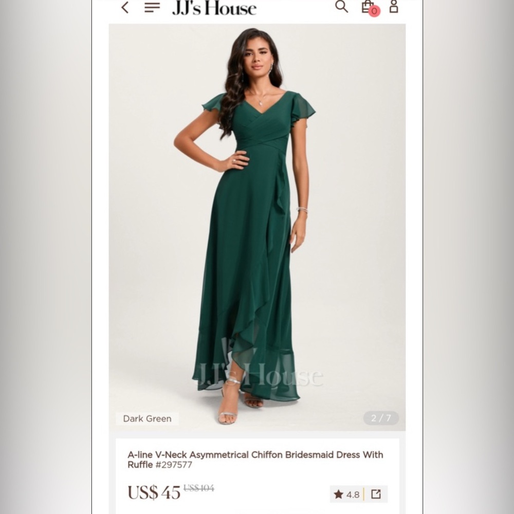 Forest Green Bridesmaid Dress
